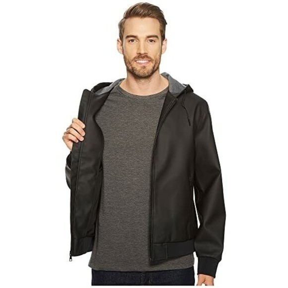 UGG DIEGO RUBBERIZED HOODIE Men's Size XS BLACK